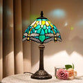 Dragonfly stained glass lamp