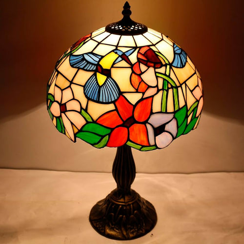 Hummingbird stained glass lamp