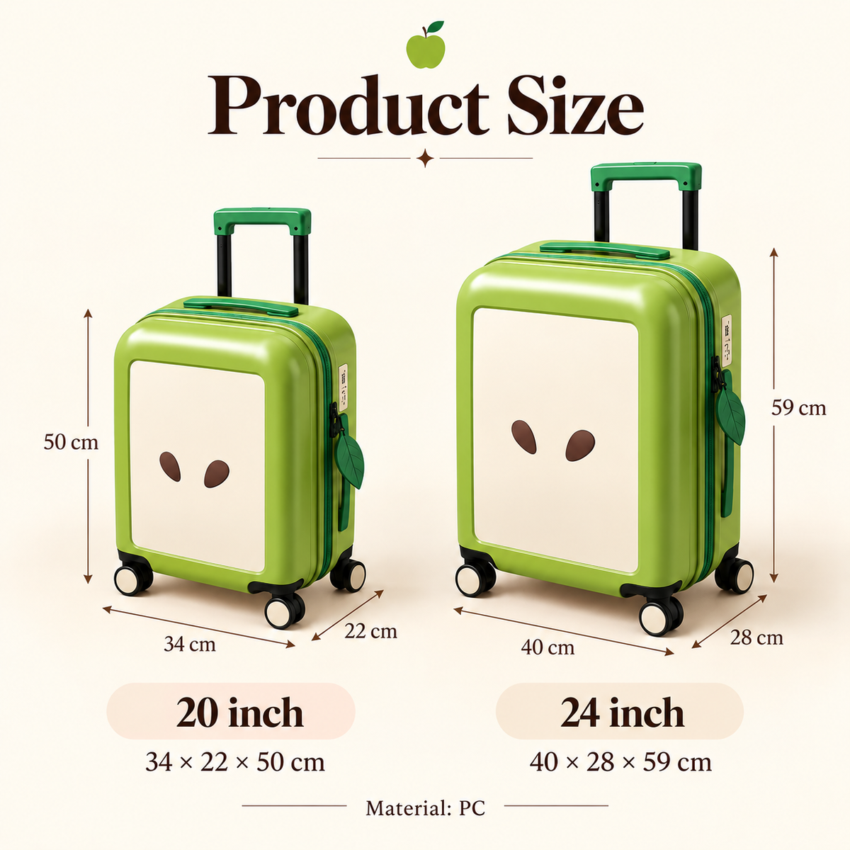 Green Orchard Carry-On, front