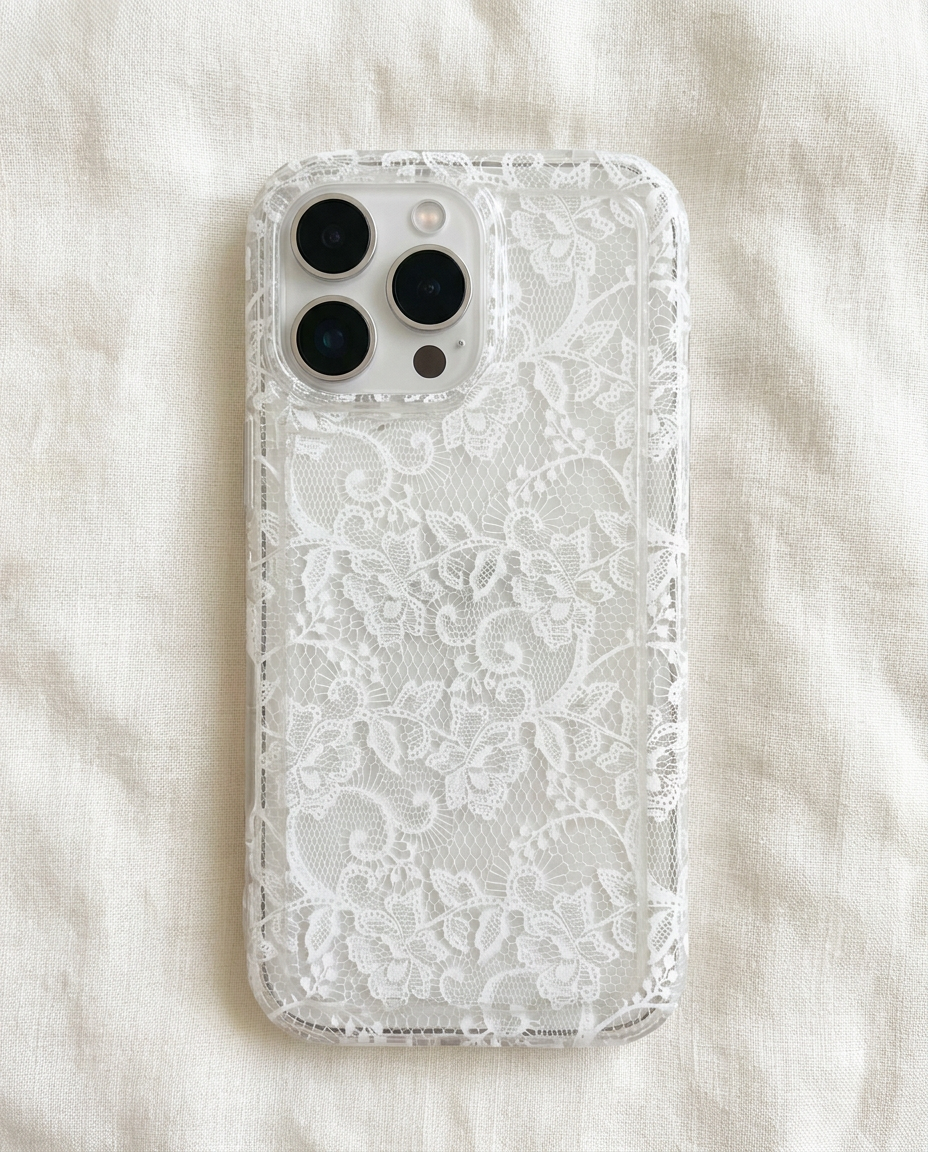 Clear Lace iPhone case back view