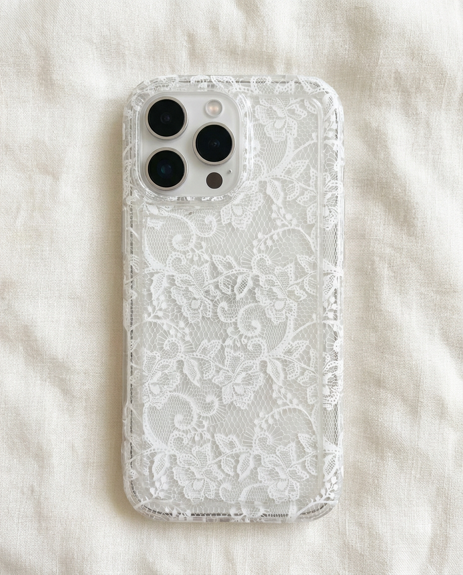 Clear Lace iPhone case back view